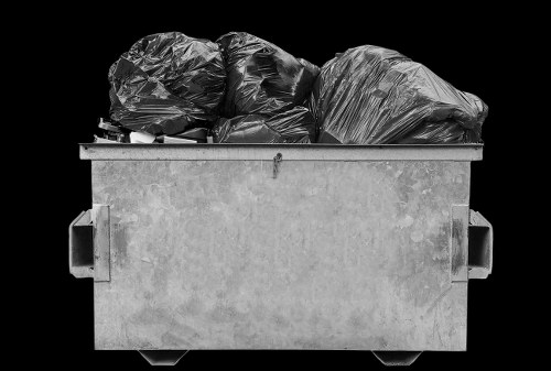 Containers for separated recycling and compost in Limehouse business area